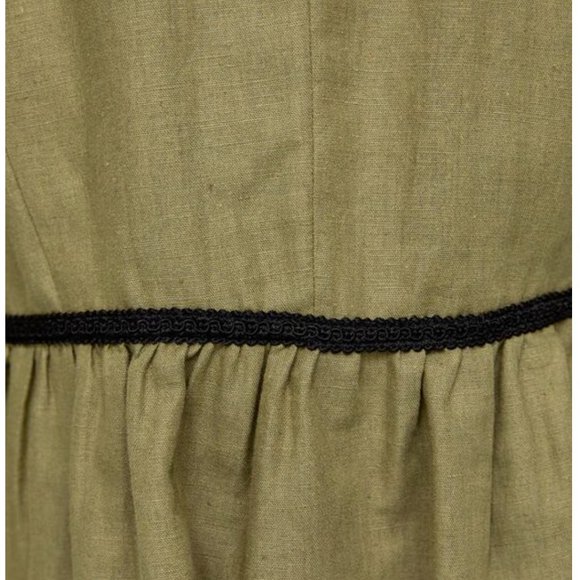 NWT ZARA Olive Green Linen blazer Jacket - Picture 14 of 14